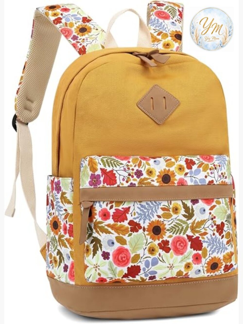 Canvas Laptop Backpack for School Travel Daypack